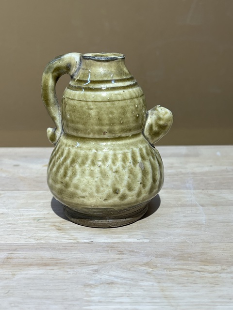 古玩陶瓷唐·壽州窯葫蘆執壺拍賣，當前價格3980元