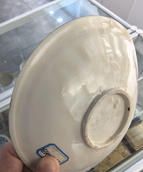 古玩陶瓷定窯白瓷刻花盤真品鑒賞圖