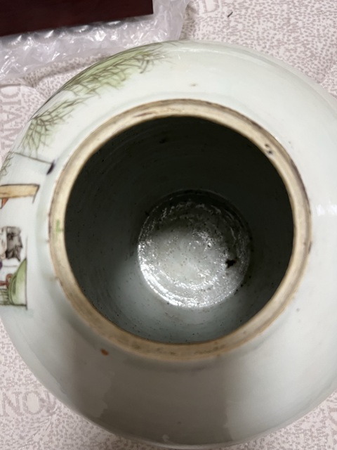 古玩陶瓷粉彩人物東瓜罐真品鑒賞圖