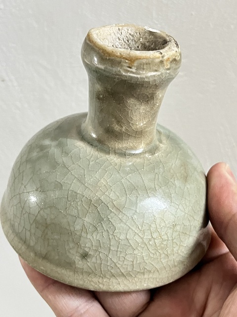 古玩陶瓷龍泉青釉高足杯真品鑒賞圖