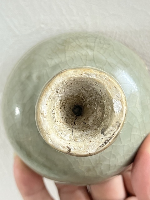 古玩陶瓷龍泉青釉高足杯真品鑒賞圖