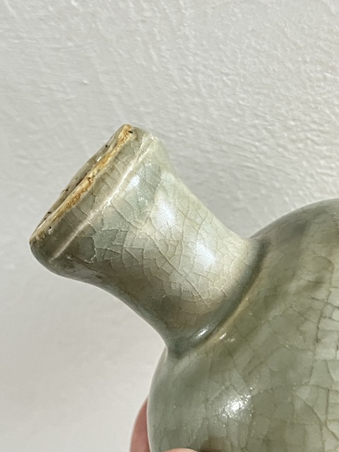 古玩陶瓷龍泉青釉高足杯真品鑒賞圖