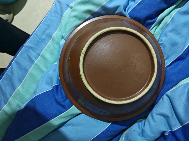 古玩陶瓷紫金釉青花花卉紋折沿盆真品鑒賞圖