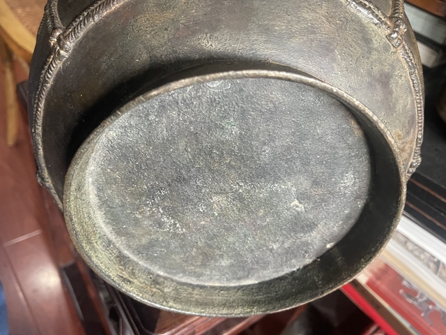 古玩銅器獸耳尊真品鑒賞圖