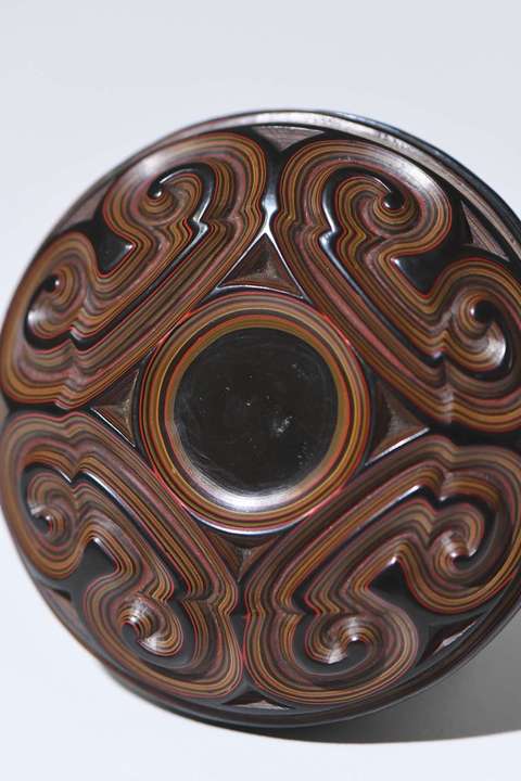 古玩雜項(xiàng)剔犀香盒真品鑒賞圖