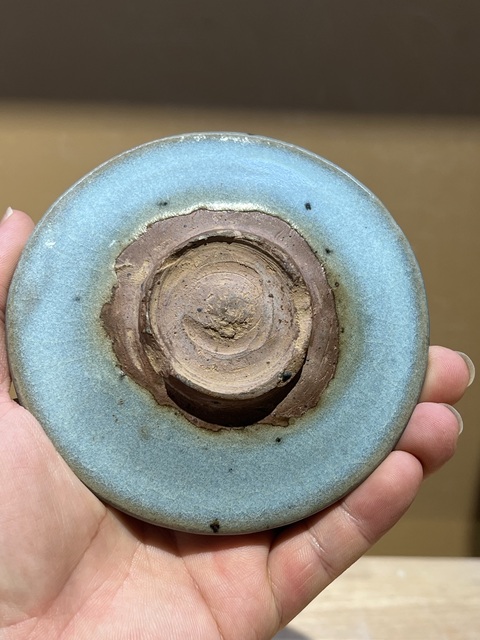 古玩陶瓷元·鈞窯盞托（不含茶盞）真品鑒賞圖