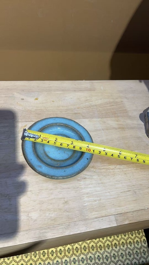 古玩陶瓷元·鈞窯盞托（不含茶盞）真品鑒賞圖