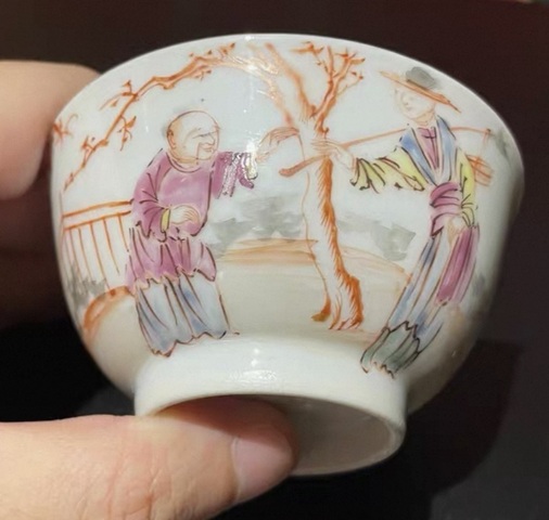 古玩陶瓷廣琺瑯人物紋杯真品鑒賞圖