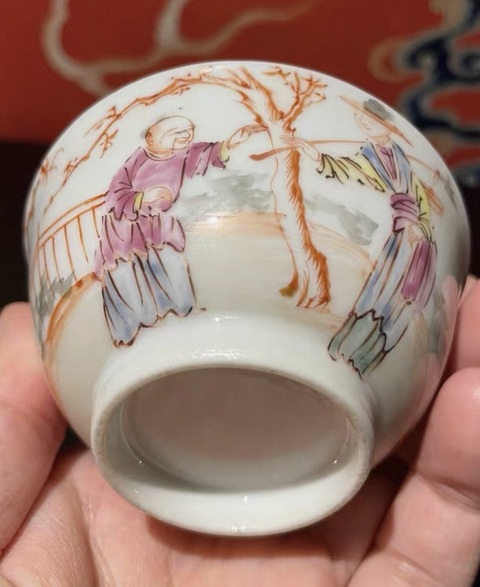 古玩陶瓷廣琺瑯人物紋杯真品鑒賞圖