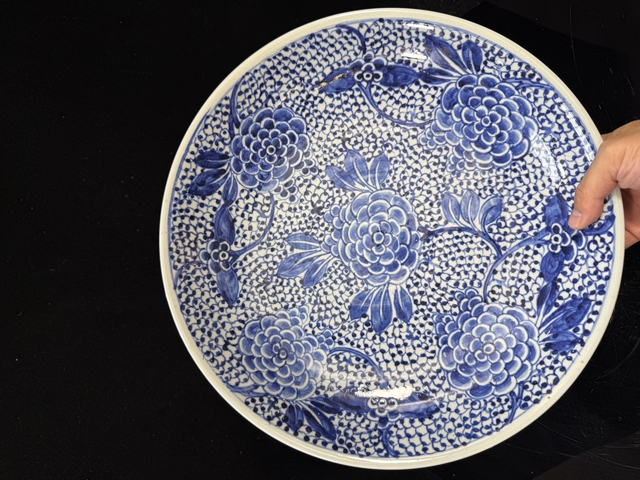 古玩陶瓷牡丹紋青花盤拍賣,當(dāng)前價格8000元