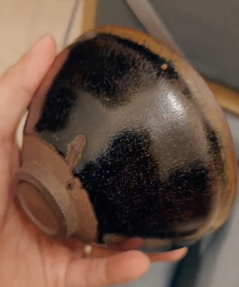 古玩陶瓷建窯黑釉茶盞真品鑒賞圖