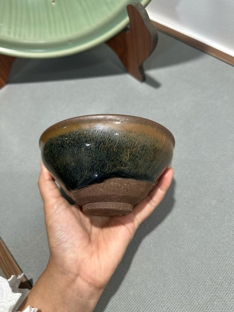 古玩陶瓷建窯系兔毫束口盞真品鑒賞圖