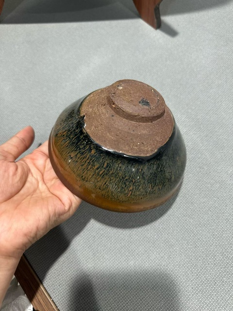 古玩陶瓷建窯系兔毫束口盞真品鑒賞圖