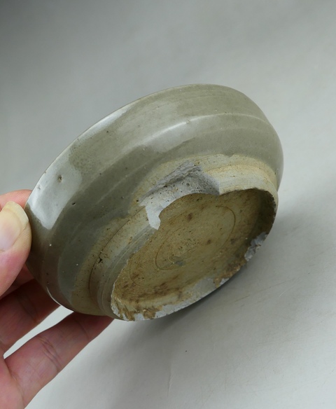 古玩陶瓷明代.龍泉窯青瓷圓柱洗(罕見文房器)拍賣,當前價格33元