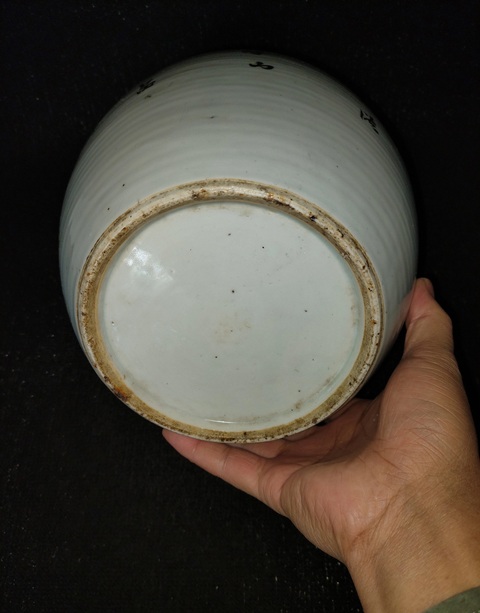 古玩陶瓷淺絳花鳥罐真品鑒賞圖