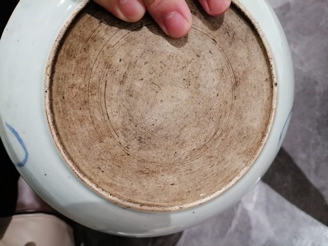 古玩陶瓷清中晚?青花釉里紅年年有余盤拍賣，當前價格1000元