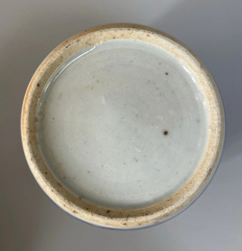 古玩陶瓷清中期 青花喜字罐真品鑒賞圖