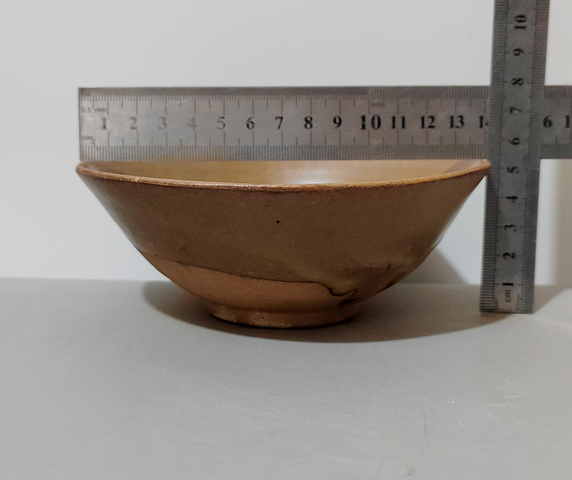 古玩陶瓷明代茶葉末釉茶碗拍賣，當前價格76元