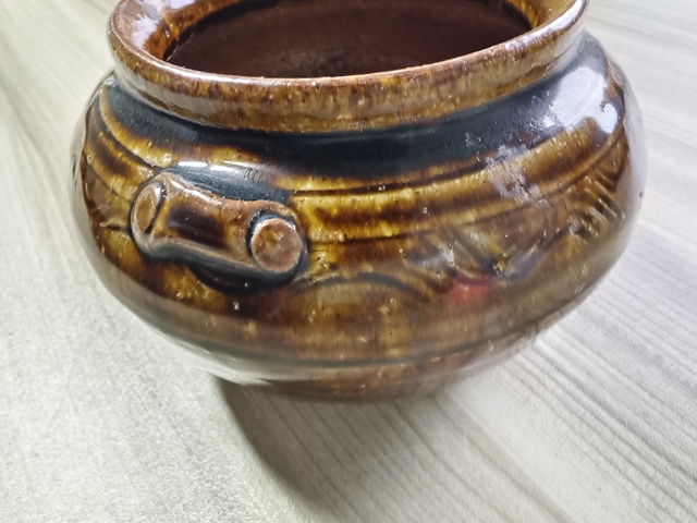 古玩陶瓷醬釉雙系罐真品鑒賞圖