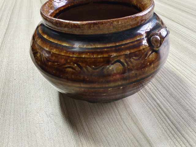 古玩陶瓷醬釉雙系罐真品鑒賞圖