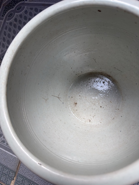 古玩陶瓷麒麟送子青花缸真品鑒賞圖