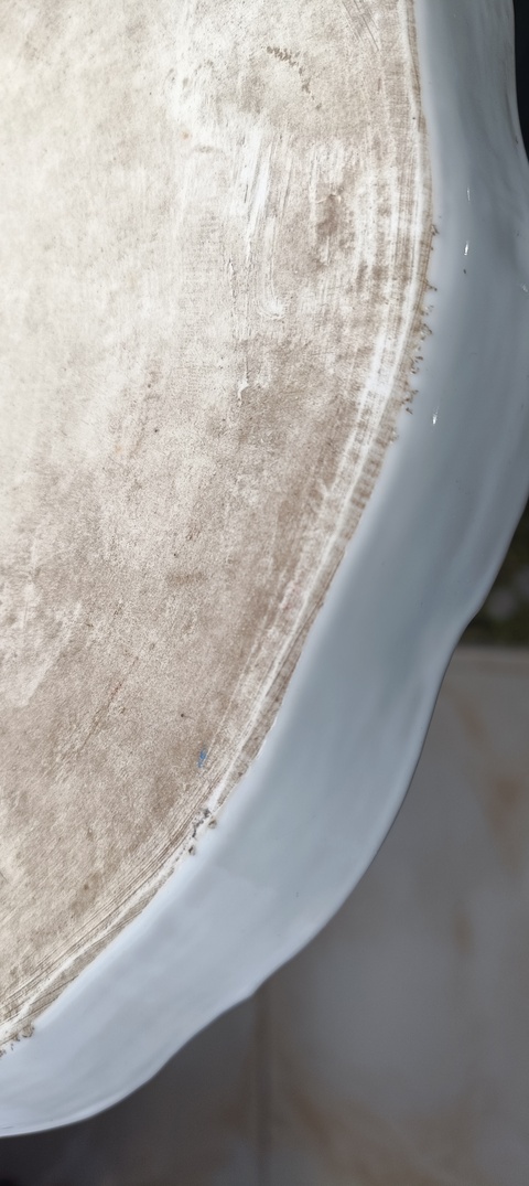 古玩陶瓷淺絳彩山水人物茶盤真品鑒賞圖