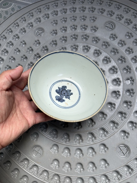 古玩陶瓷摩羯龍紋青花碗真品鑒賞圖