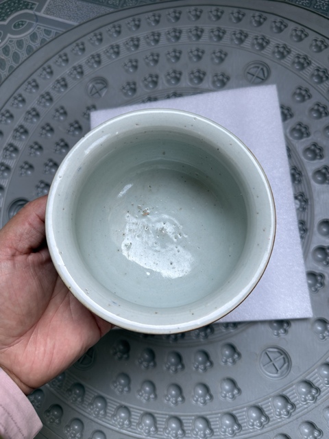 古玩陶瓷山水紋醬口圈足青花香爐真品鑒賞圖