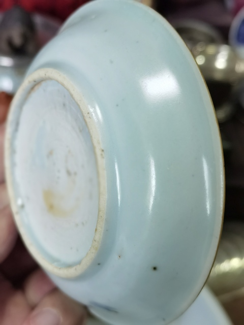 古玩陶瓷麒麟望月青花盤真品鑒賞圖