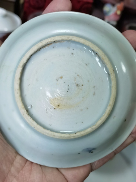 古玩陶瓷麒麟望月青花盤真品鑒賞圖