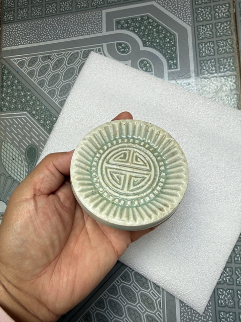 古玩陶瓷吉語紋糕點印模真品鑒賞圖