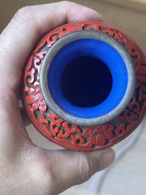 古玩雜項剔紅瓶真品鑒賞圖