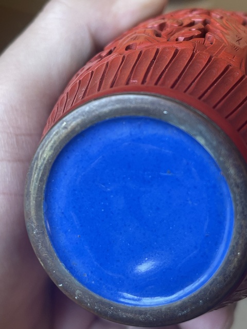 古玩雜項剔紅瓶真品鑒賞圖