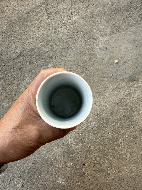 古玩陶瓷加官進(jìn)爵粉彩筆筒真品鑒賞圖