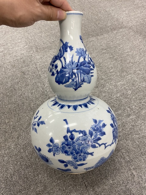 古玩陶瓷整體不開門，崇禎風格青花葫蘆瓶真品鑒賞圖