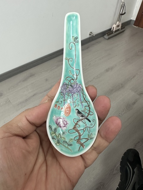古玩陶瓷花鳥紋湯勺拍賣,當前價格2000元