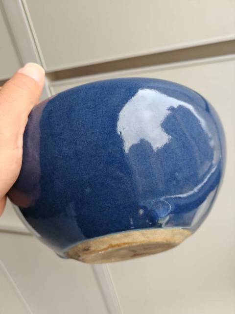 古玩陶瓷霽藍釉香爐真品鑒賞圖