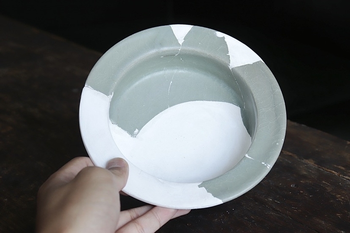 古玩陶瓷罕見館藏級南宋官窯天青色板沿洗拍賣，當前價格98000元