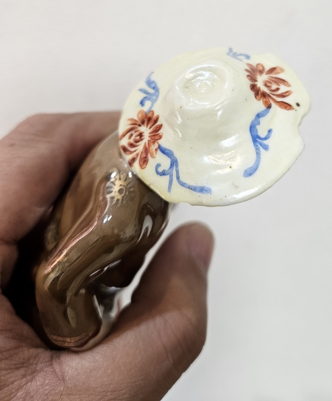 古玩陶瓷紫金釉人物瓷塑真品鑒賞圖