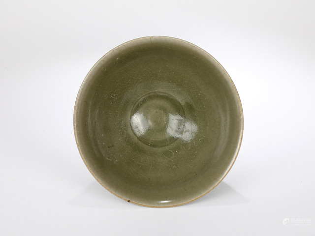 古玩陶瓷耀州窯外刻蓮盞真品鑒賞圖