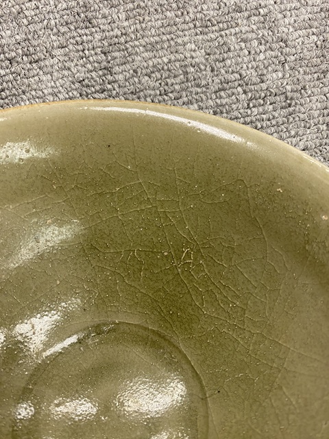 古玩陶瓷耀州窯外刻蓮盞真品鑒賞圖