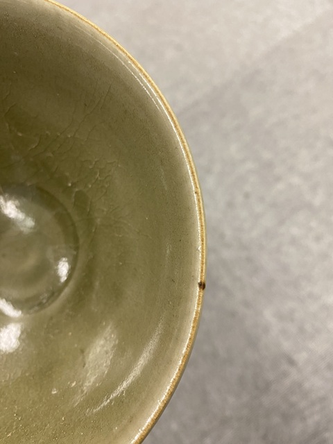 古玩陶瓷耀州窯外刻蓮盞真品鑒賞圖