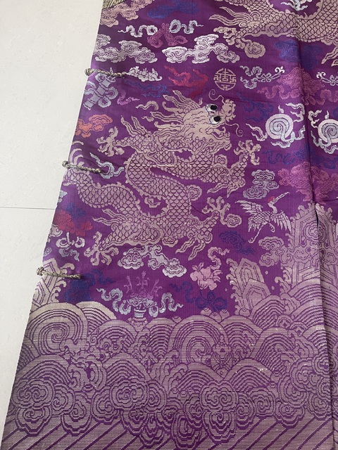 古玩雜項織錦蟒袍真品鑒賞圖