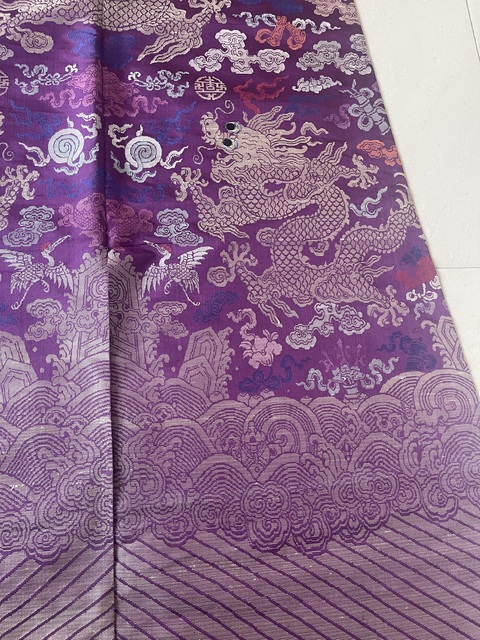 古玩雜項織錦蟒袍真品鑒賞圖