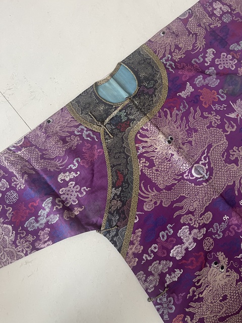 古玩雜項織錦蟒袍真品鑒賞圖