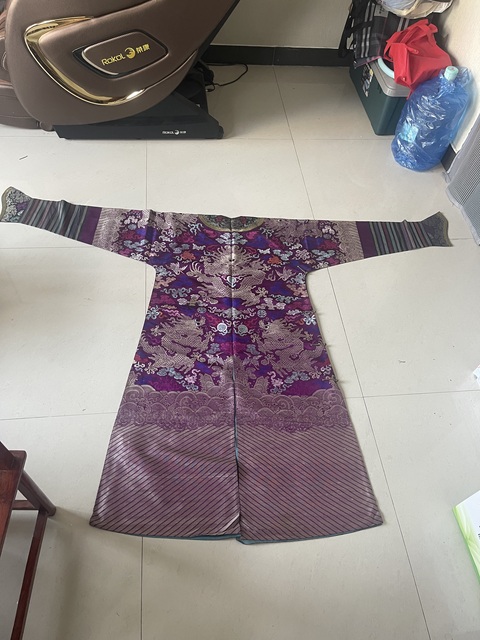 古玩雜項織錦蟒袍真品鑒賞圖