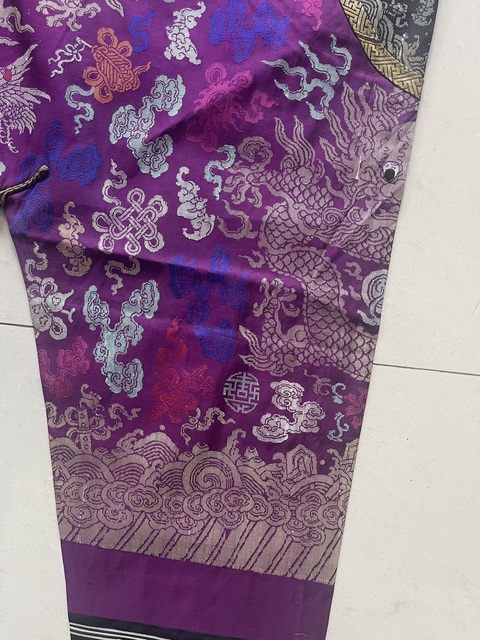 古玩雜項織錦蟒袍真品鑒賞圖