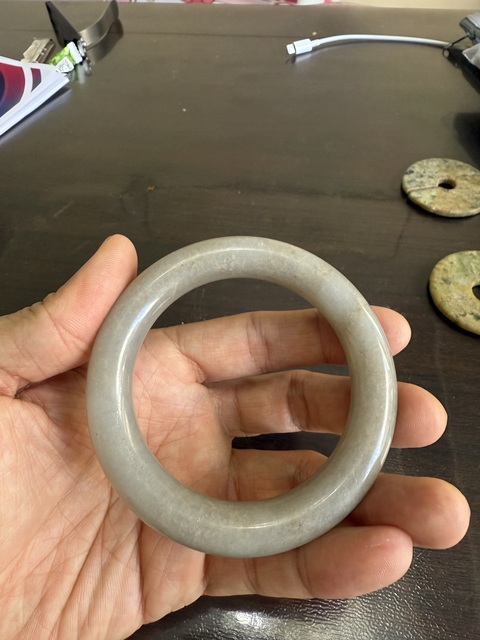 古玩玉器和田玉雕“素紋手鐲”真品鑒賞圖