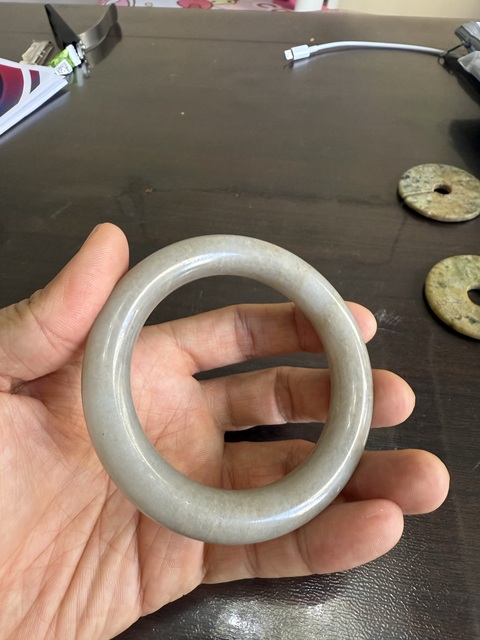 古玩玉器和田玉雕“素紋手鐲”真品鑒賞圖