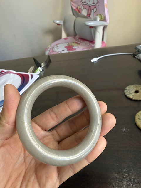 古玩玉器和田玉雕“素紋手鐲”真品鑒賞圖